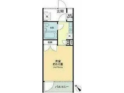 ハウス・エプタ(1K/2階)の間取り写真