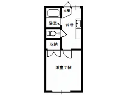 ヴェルニーチェ(1K/1階)の間取り写真