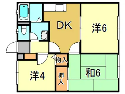 ハイツナカノ(3DK/2階)の間取り写真