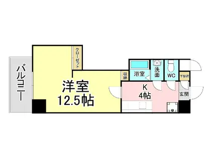 堺町センタービル(1K/8階)の間取り写真