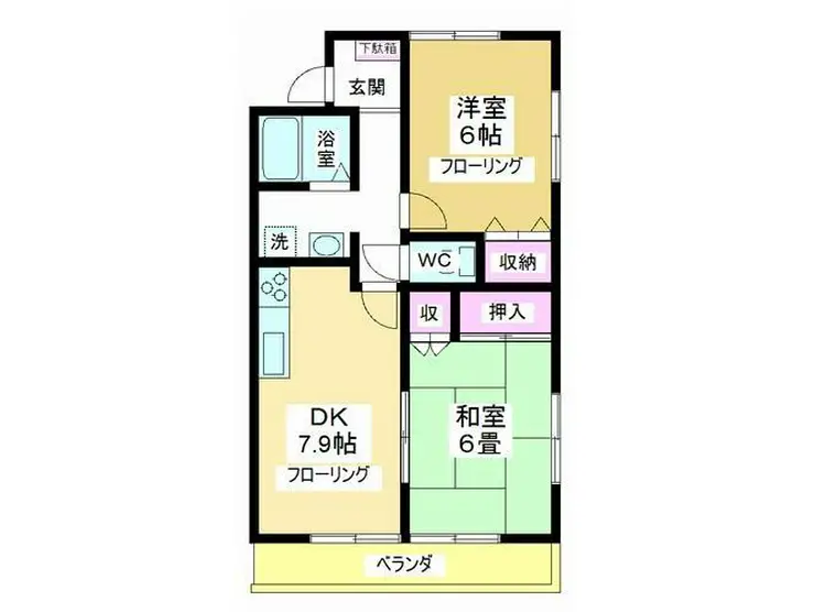 ソレアード中富 3階階 間取り
