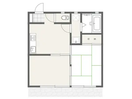 すみれハイツ(2DK/2階)の間取り写真