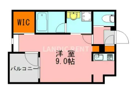 アソシアグロッツォ薬院サウスガーデン(ワンルーム/10階)の間取り写真