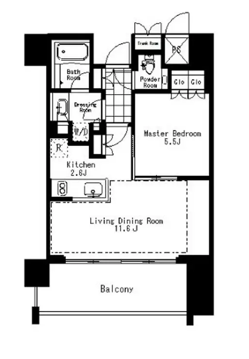 THE ROPPONGI TOKYO CLUB RESIDENCE 20階階 間取り