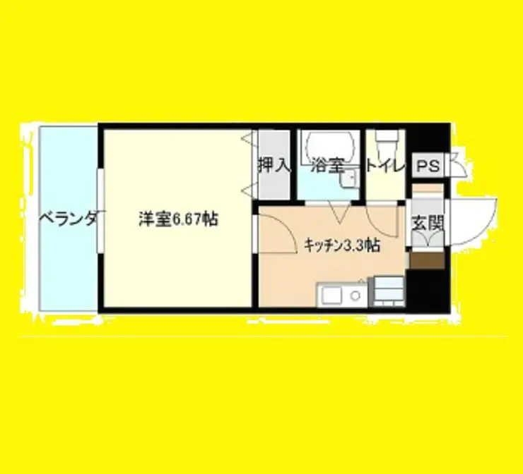 ホワイトパレス万年青 5階階 間取り