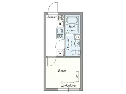 後楽プレイス(1K/2階)の間取り写真
