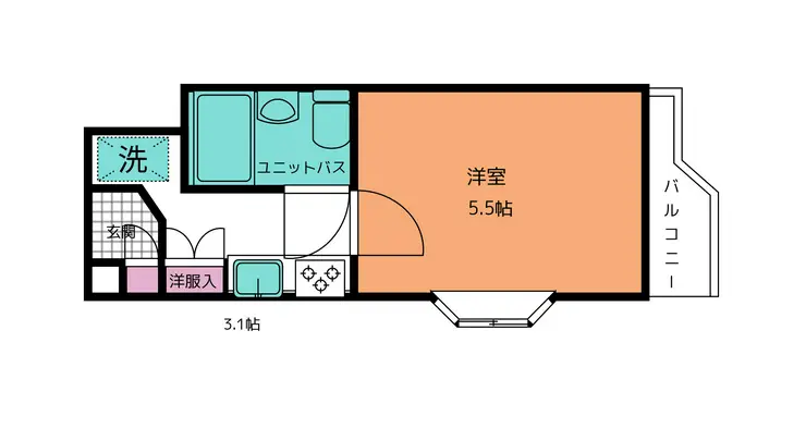 アーバン五井東 1階階 間取り