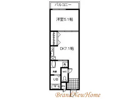 フジパレス浜寺サウスI番館(1DK/3階)の間取り写真