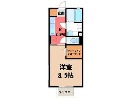 プリマベーラ(1K/1階)の間取り写真