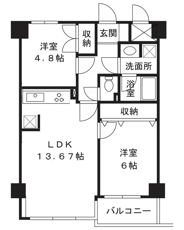 琳和サニーコート 2階階 間取り