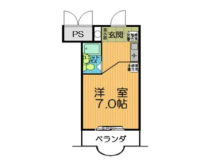 ハイツ・オリエント(1K/1階)の間取り写真