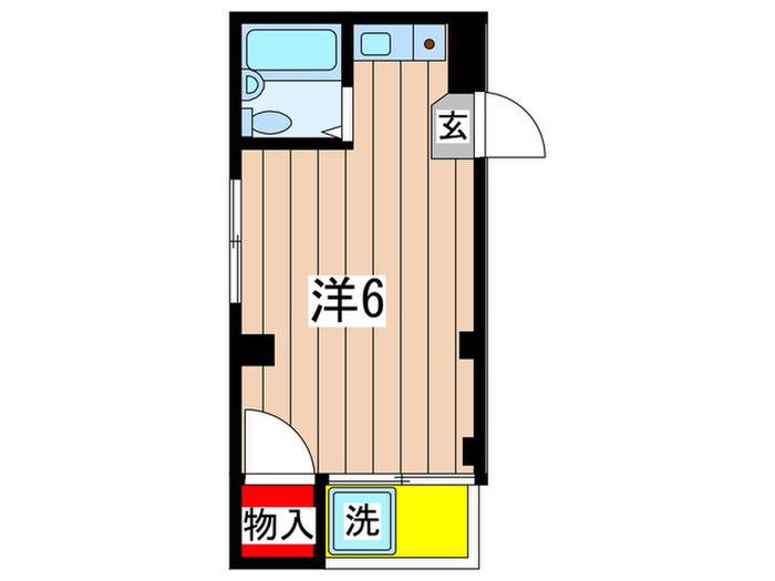 タカラコーポ日吉(ワンルーム/1階)の間取り写真