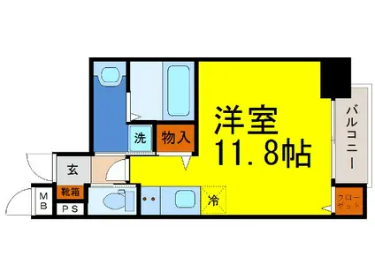 SDグランツ新神戸(ワンルーム/3階)の間取り写真