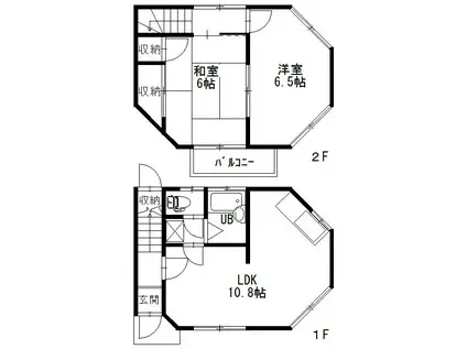 テラスハウスMS(2LDK/1階)の間取り写真
