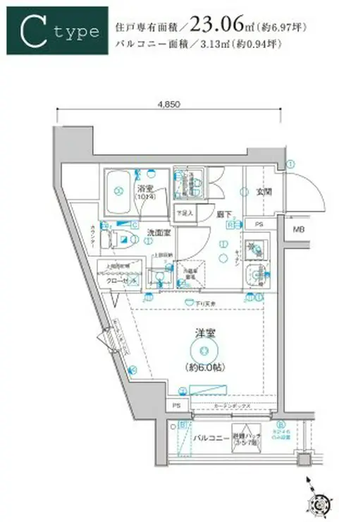 Le’a横濱山手壱番館 3階階 間取り