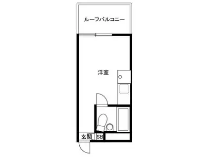 サニーパレスザウエスト(ワンルーム/3階)の間取り写真