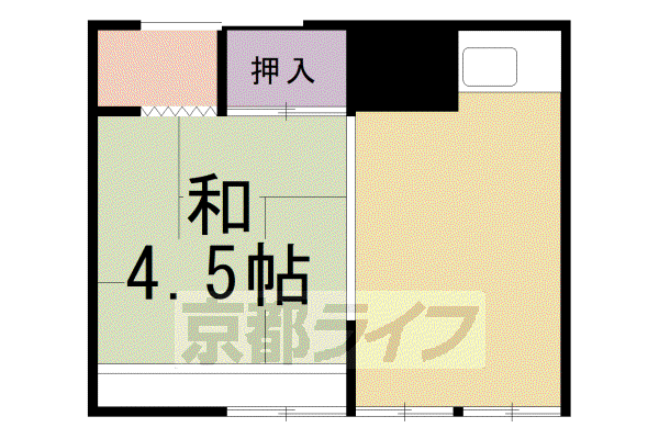 牧定荘(1K/2階)の間取り写真
