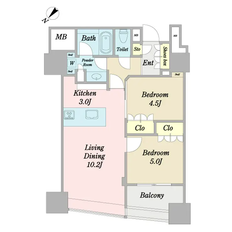 パークホームズ武蔵小山 14階階 間取り