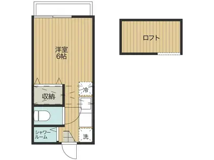 CORDONA(ワンルーム/1階)の間取り写真