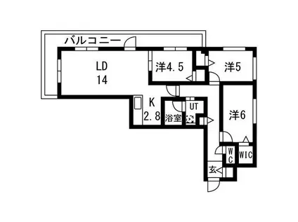 アルファグラン末広(3LDK/5階)の間取り写真