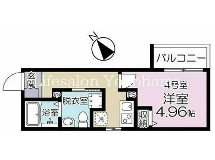 セレーナ神之木町(1K/1階)の間取り写真