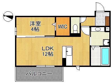 MER行事 A棟(1LDK/3階)の間取り写真