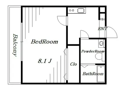 AJ千葉(1K/3階)の間取り写真