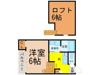 ブライトコート(1K/1階)の間取り写真