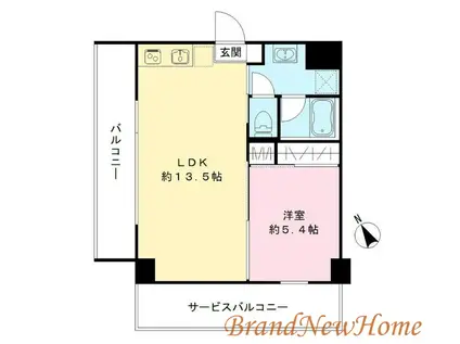 グランリーオ(1LDK/5階)の間取り写真