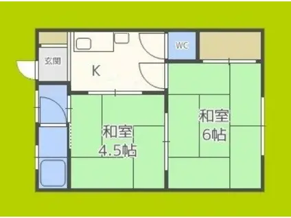 和幸マンション(2K/1階)の間取り写真