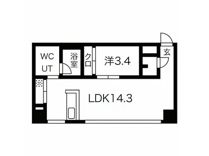 コレクション名駅III(1LDK/2階)の間取り写真