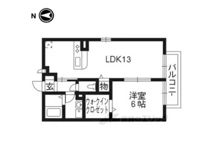 グランシャリオ(1LDK/2階)の間取り写真