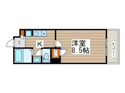 さいゆうトモス(1K/4階)の間取り写真