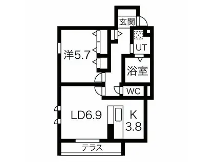 D-GRACE WISTERIA AKASHI(2LDK/3階)の間取り写真