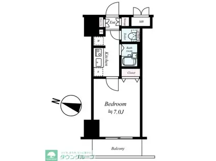 アイル東京向島(1K/10階)の間取り写真