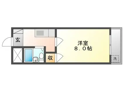 プレアール大供II(1K/5階)の間取り写真