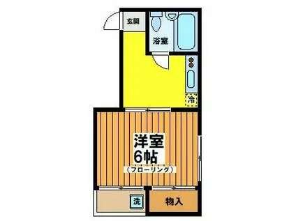 オーキッドフラッツ(1K/2階)の間取り写真