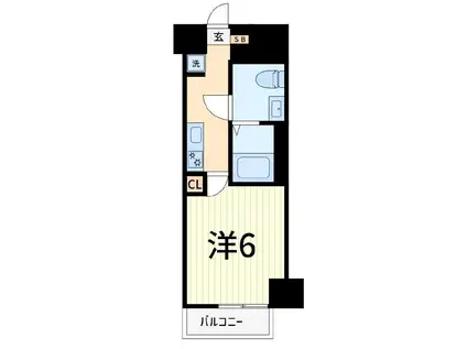 GENOVIA青砥SKYGARDEN(1K/11階)の間取り写真