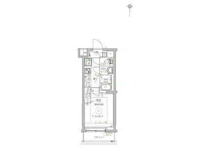 ベルシード武蔵小杉ノース(1K/3階)の間取り写真