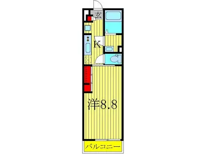 リブリ・杉田(1K/2階)の間取り写真