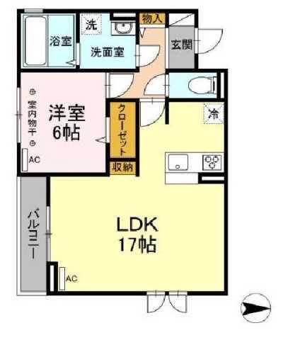 セジュール春日町2(1LDK/2階)の間取り写真