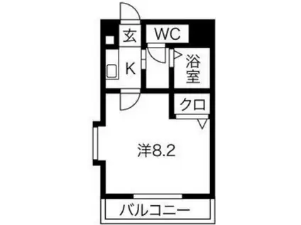 コンフォール加茂(1K/1階)の間取り写真