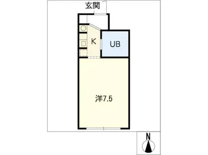 クレオ本郷(1K/3階)の間取り写真