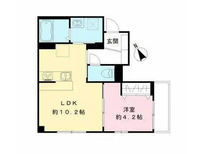 LE SOLEIL(1LDK/1階)の間取り写真