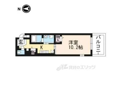 BELLE・FRANC祥鳥橋(1K/5階)の間取り写真