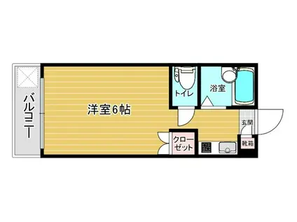 スリム片江(1K/2階)の間取り写真