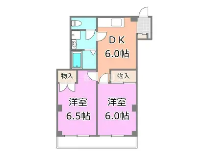 アトレII(2DK/3階)の間取り写真