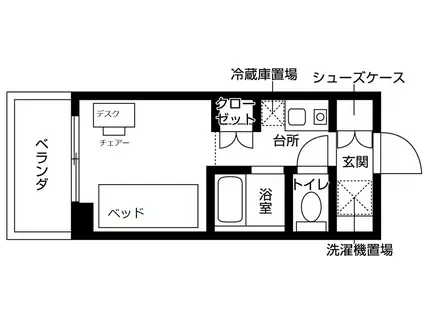 CLASSY BASE川崎(ワンルーム/5階)の間取り写真