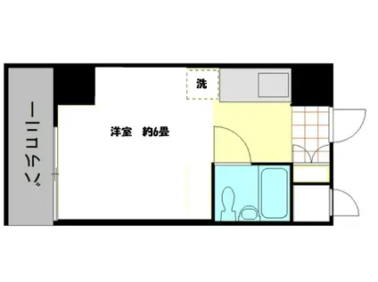 ハイホーム高輪(ワンルーム/8階)の間取り写真