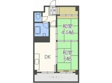 アルファスクエア北13条(2DK/9階)の間取り写真